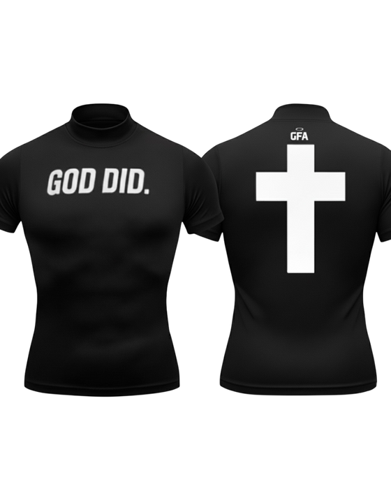 "GOD DID" High Collar Compression Shirt